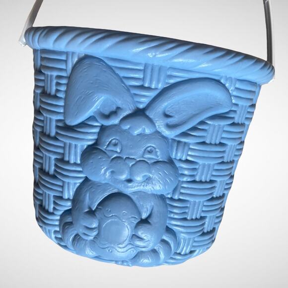 Grand Venture 1997 90s Bunny Rabbit Easter Egg Plastic Blow Mold Bucket - Picture 2 of 8